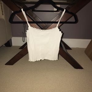 Topshop white crop top